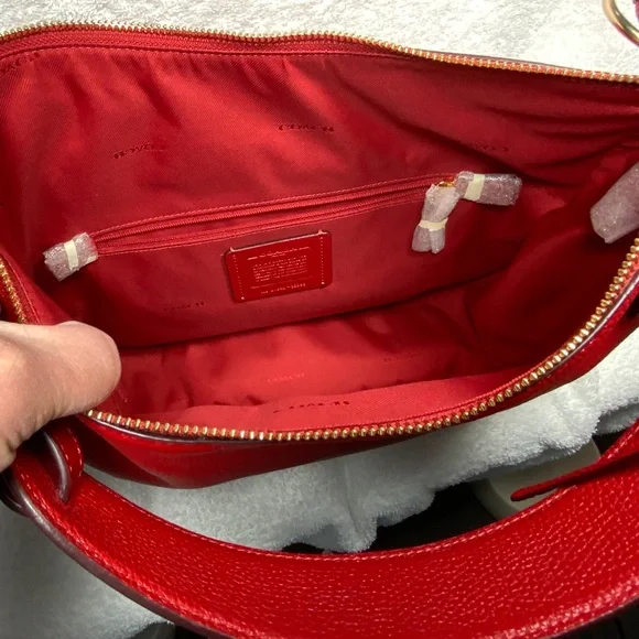 NWT - Coach Jasper Red Leather Shoulder Bag - 35593 - Picture 5 of 16